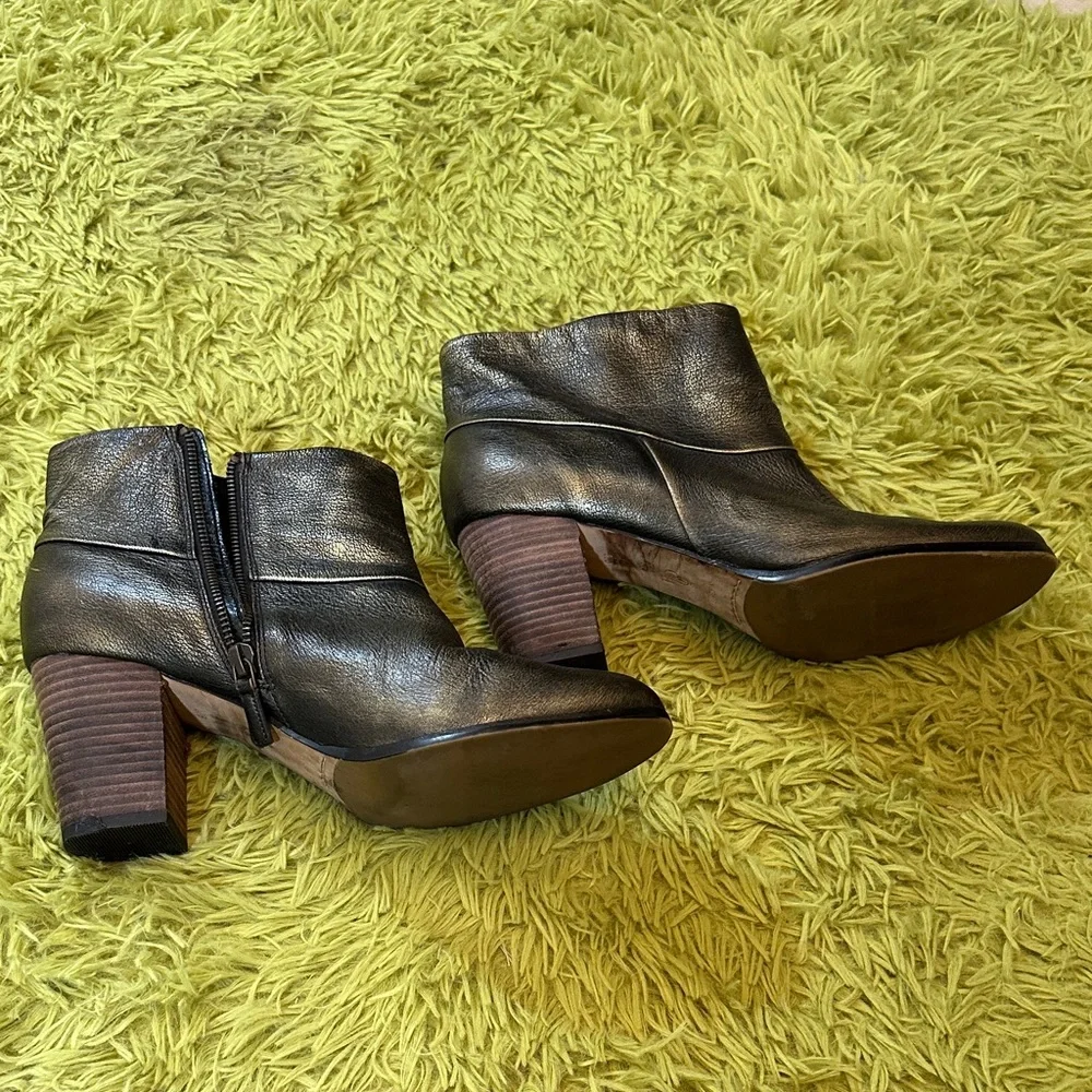 Cole Haan Nike Air Cassidy Black Leather Ankle Boots Size 10